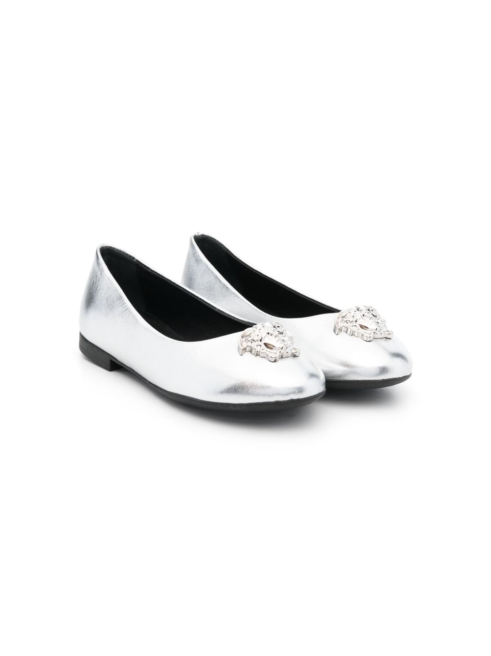 Versace Kids Ballerinas mit Medusa - Silber von Versace Kids