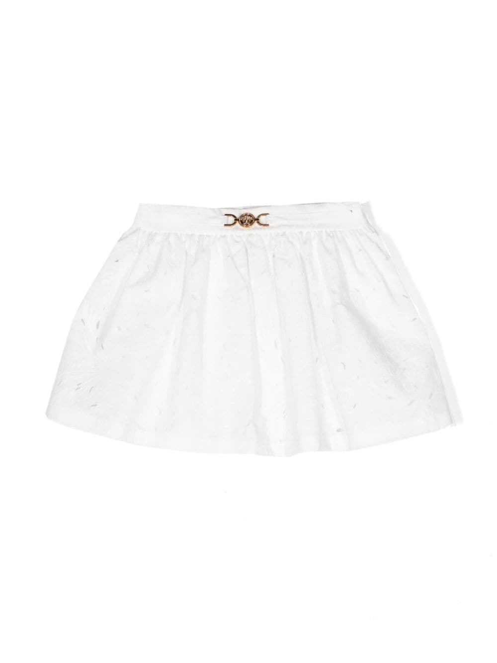 Versace Kids Barocco Sangallo Faltenrock - Weiß von Versace Kids