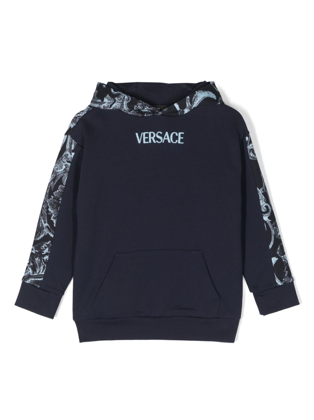 Versace Kids Hoodie mit Barocco-Print - Blau von Versace Kids