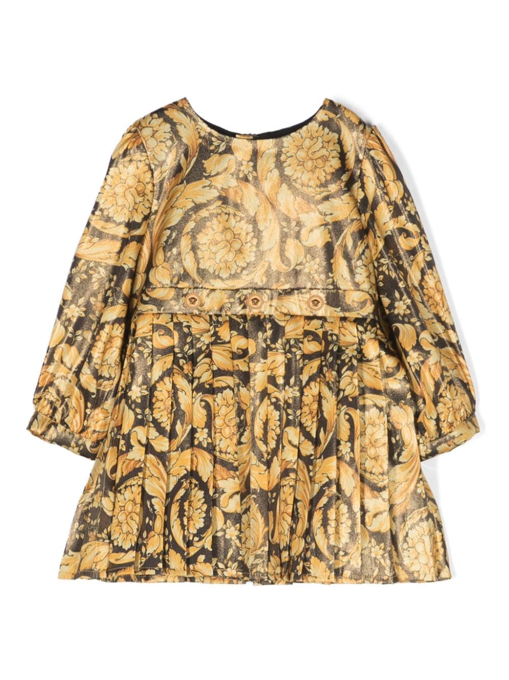 Versace Kids Midikleid mit Barocco-Print - Gold von Versace Kids