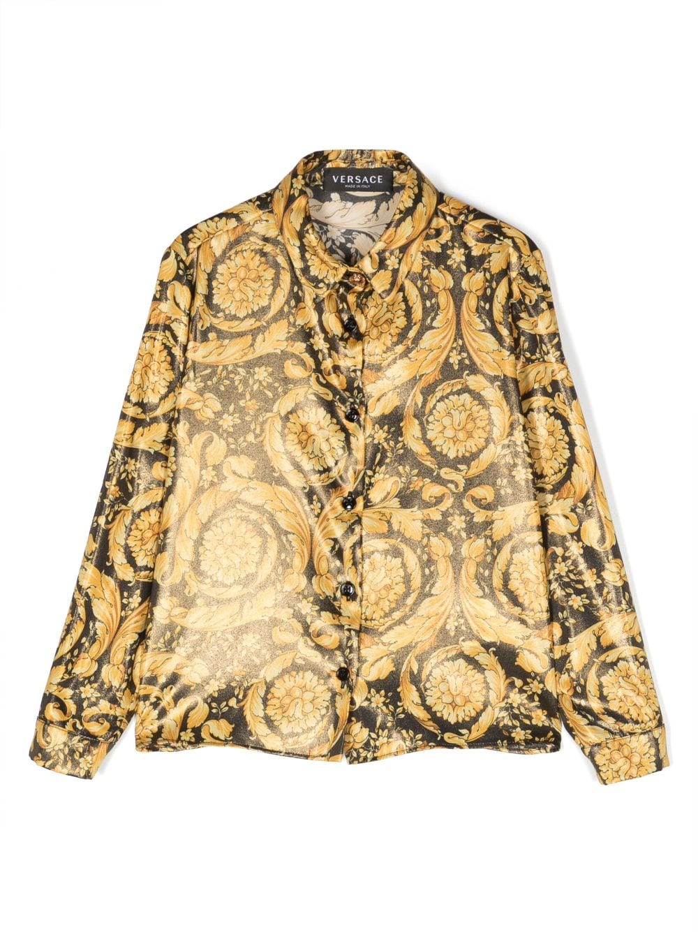 Versace Kids Hemd mit Barocco-Print - Gold von Versace Kids