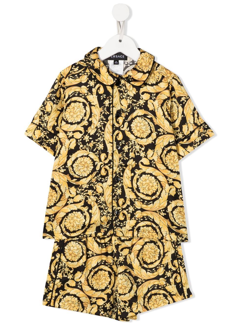 Versace Kids Pyjama mit Barocco-Print - Gelb von Versace Kids