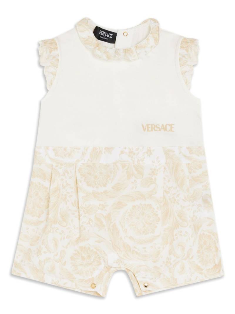 Versace Kids Playsuit mit Barocco-Print - Weiß von Versace Kids