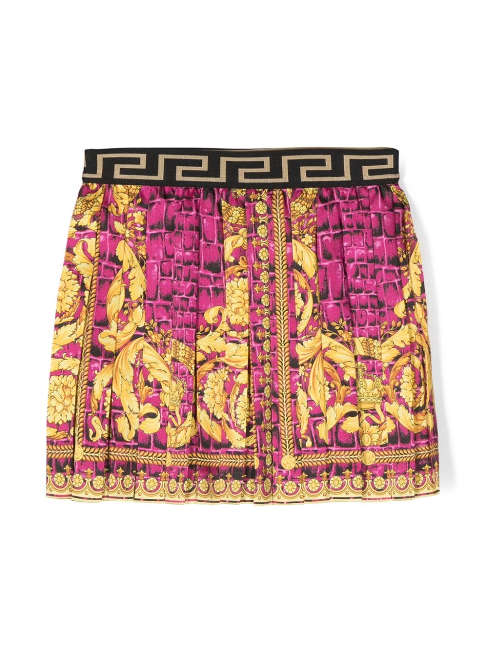 Versace Kids Faltenrock mit Barocco-Print - Rosa von Versace Kids