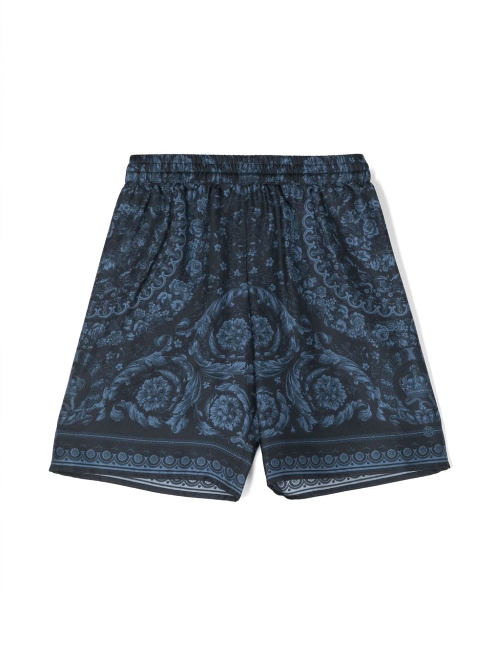 Versace Kids Shorts mit Barocco-Print - Blau von Versace Kids