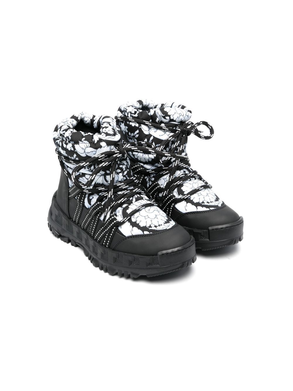 Versace Kids Schneestiefel mit Barocco-Print - Schwarz von Versace Kids