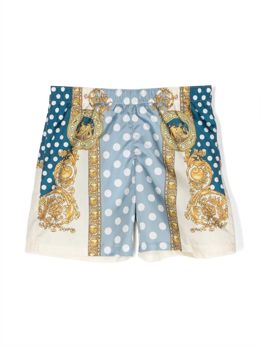 Versace Kids Seashell Baroque Badeshorts - Blau von Versace Kids