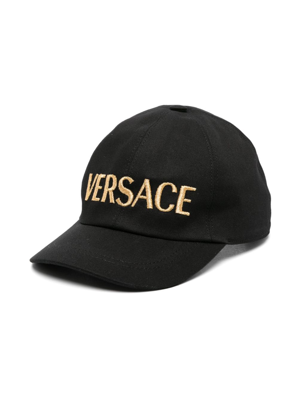 Versace Kids Baseballkappe mit Logo-Stickerei - Schwarz von Versace Kids