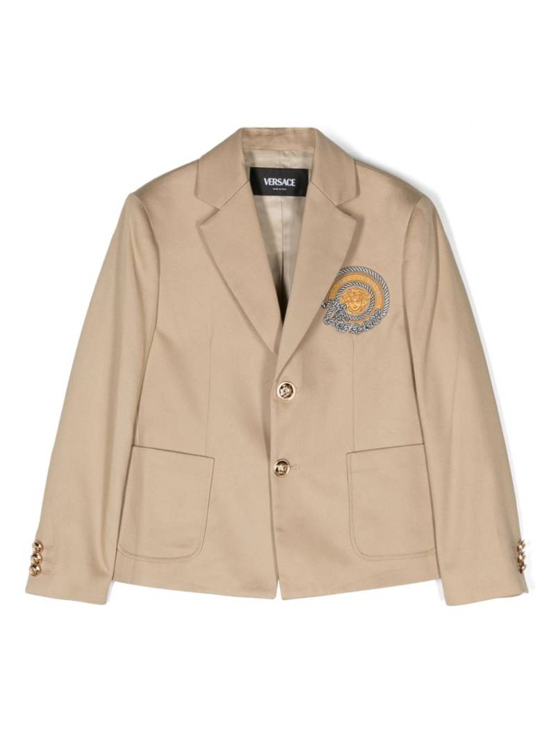 Versace Kids Blazer mit Medusa-Patch - Nude von Versace Kids