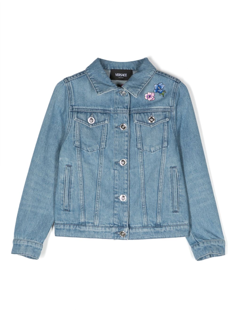 Versace Kids Blossom Jeansjacke - Blau von Versace Kids