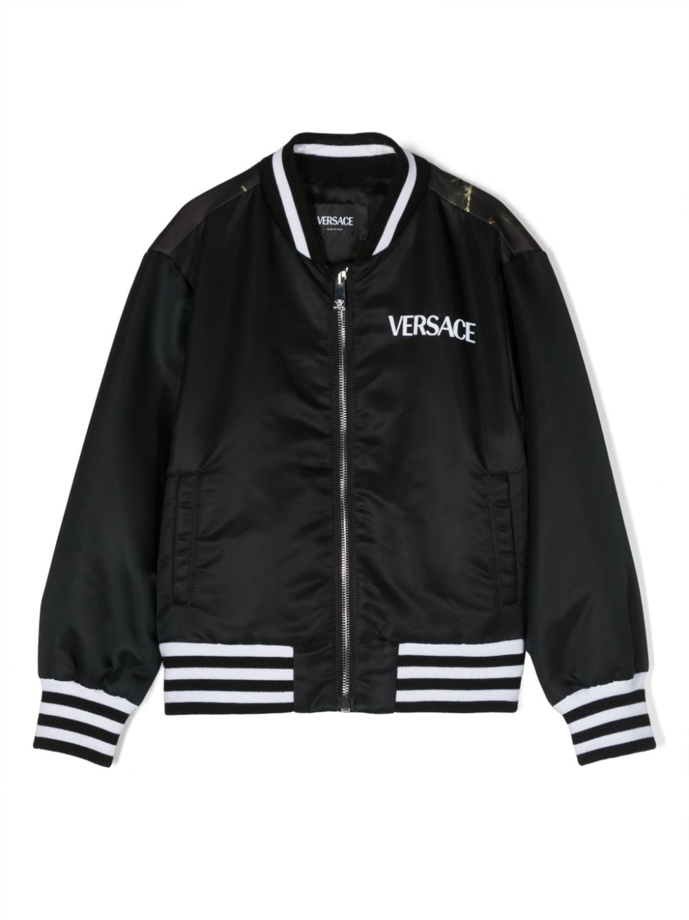 Versace Kids Bomberjacke mit grafischem Print - Schwarz von Versace Kids