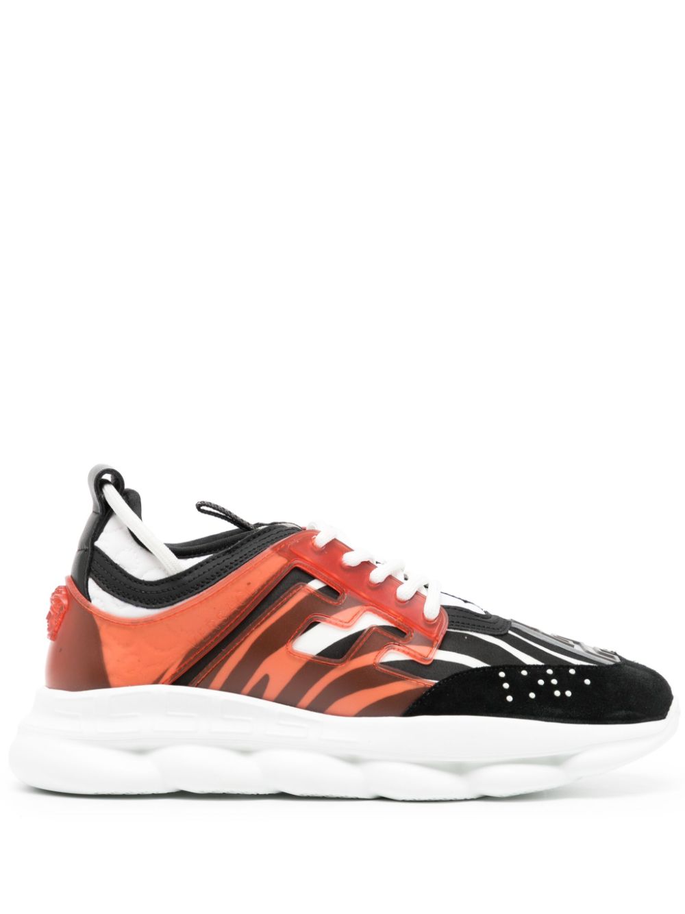 Versace Kids Chain Reaction Sneakers mit Zebra-Print - Schwarz von Versace Kids