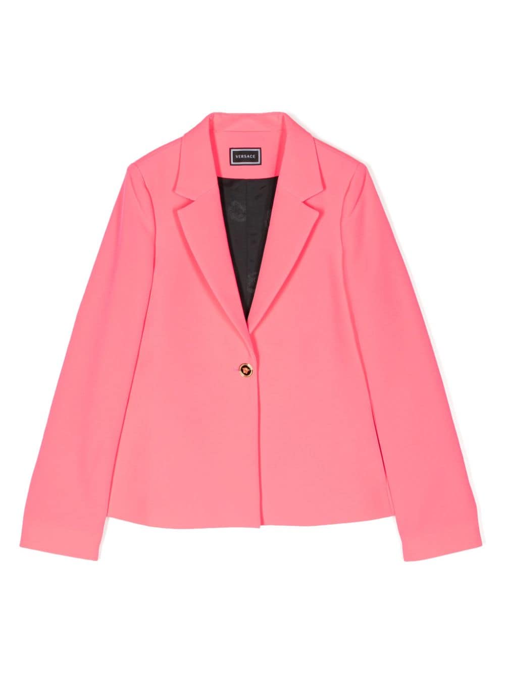 Versace Kids Einreihiger Blazer mit Medusa-Verzierung - Rosa von Versace Kids