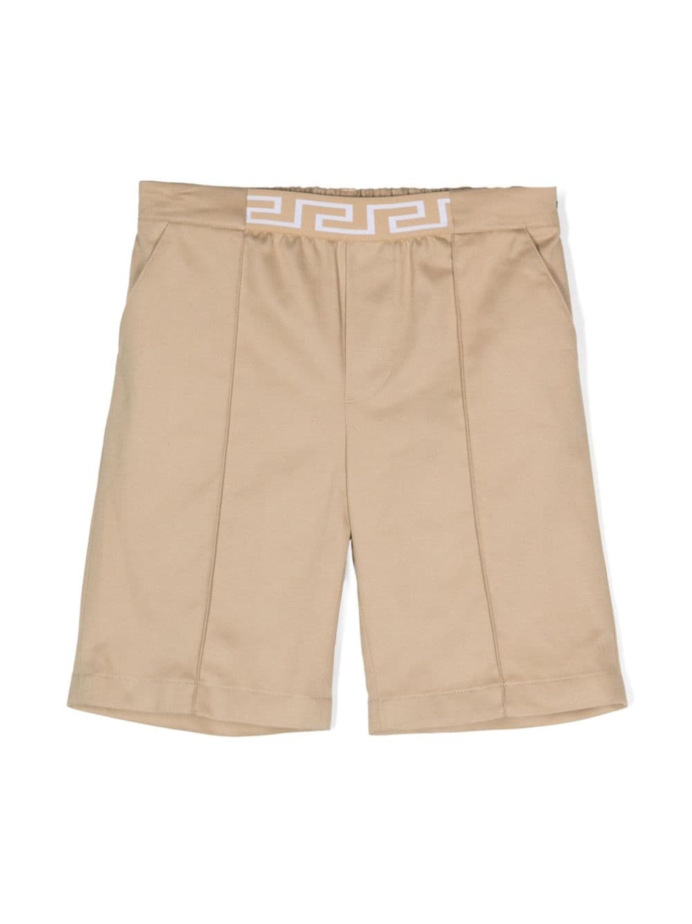 Versace Kids Greca Shorts aus Baumwolle - Nude von Versace Kids