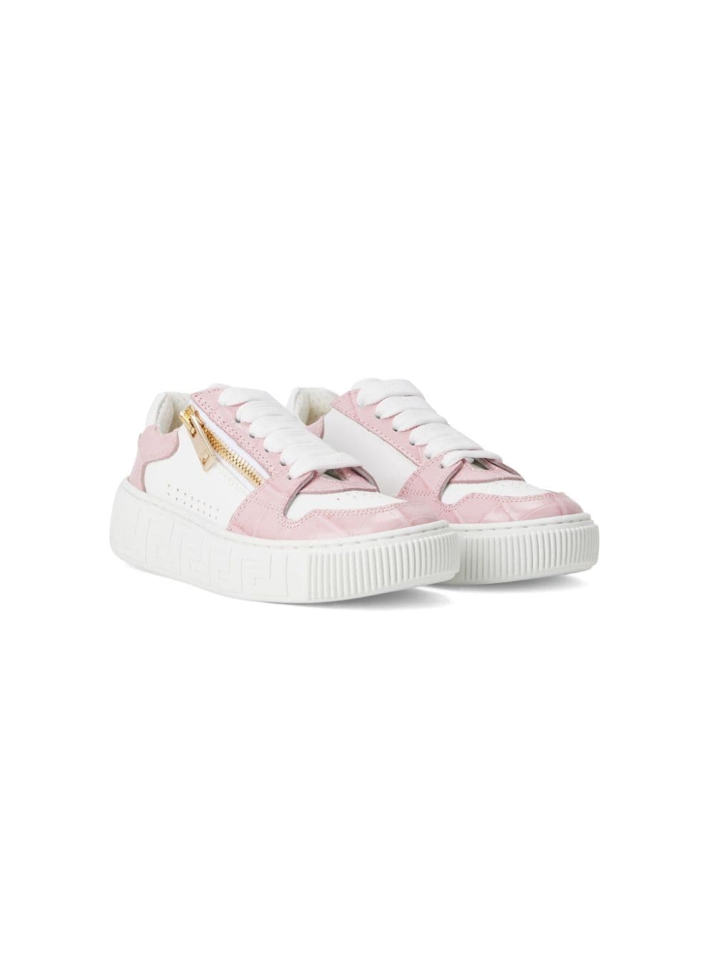 Versace Kids Sneakers mit Greca-Motiv - Weiß von Versace Kids