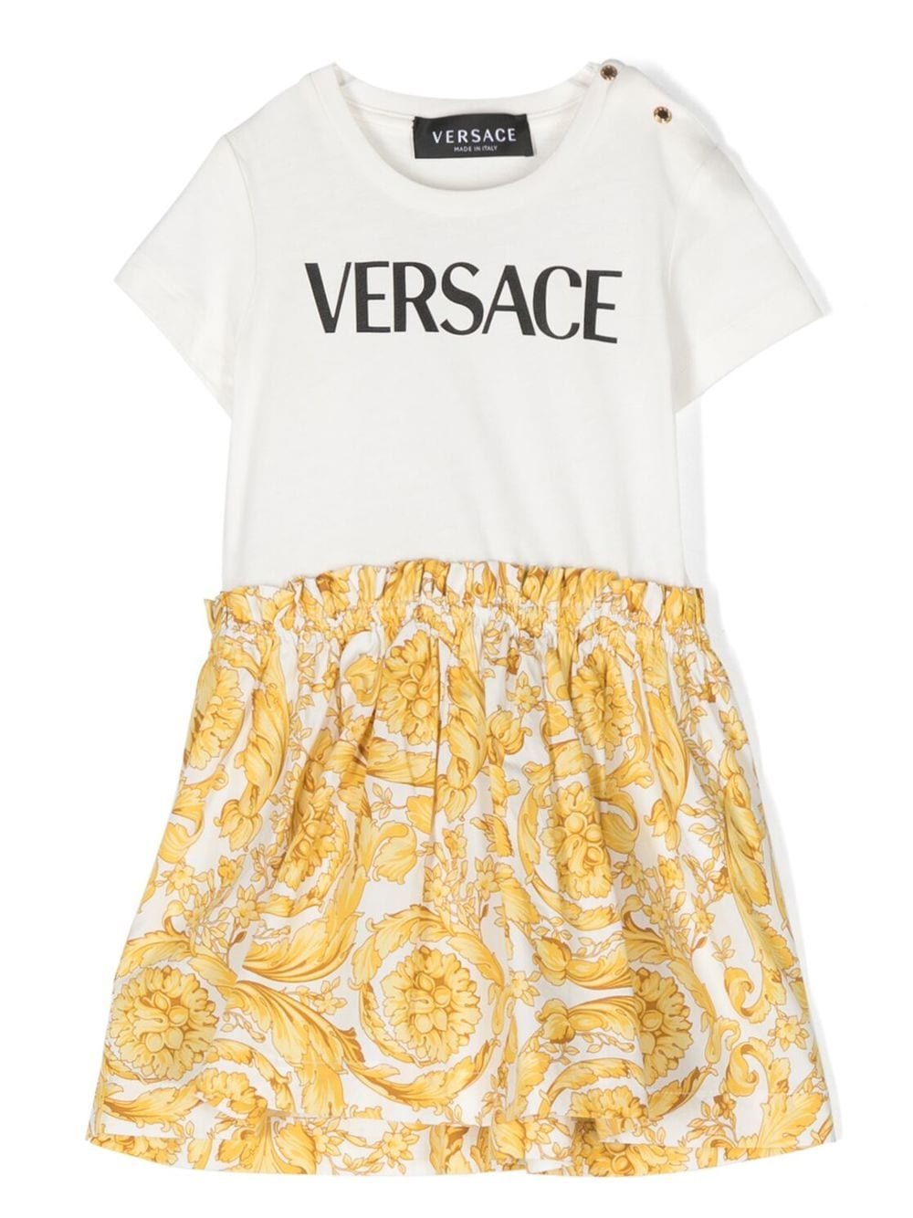 Versace Kids Kleid mit Greca-Print - Weiß von Versace Kids