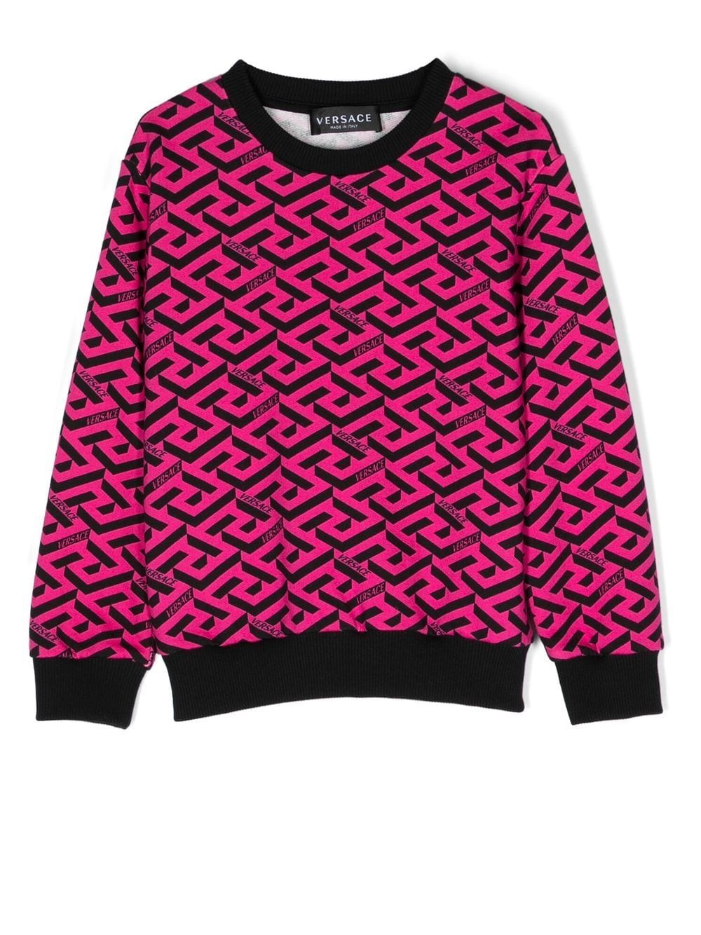 Versace Kids Sweatshirt mit Greca-Print - Rosa von Versace Kids