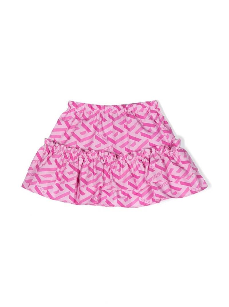 Versace Kids Minirock mit Greca-Print - Rosa von Versace Kids