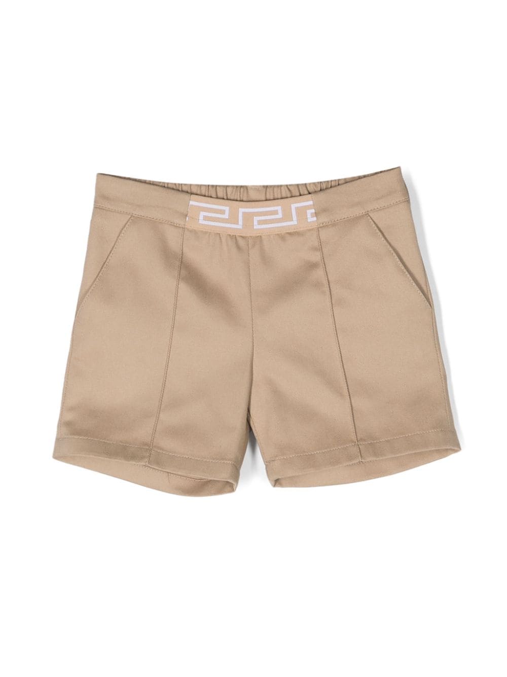 Versace Kids Shorts mit Greca-Bund - Nude von Versace Kids