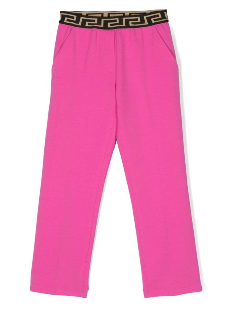 Versace Kids Hose mit Greca-Detail - Rosa von Versace Kids