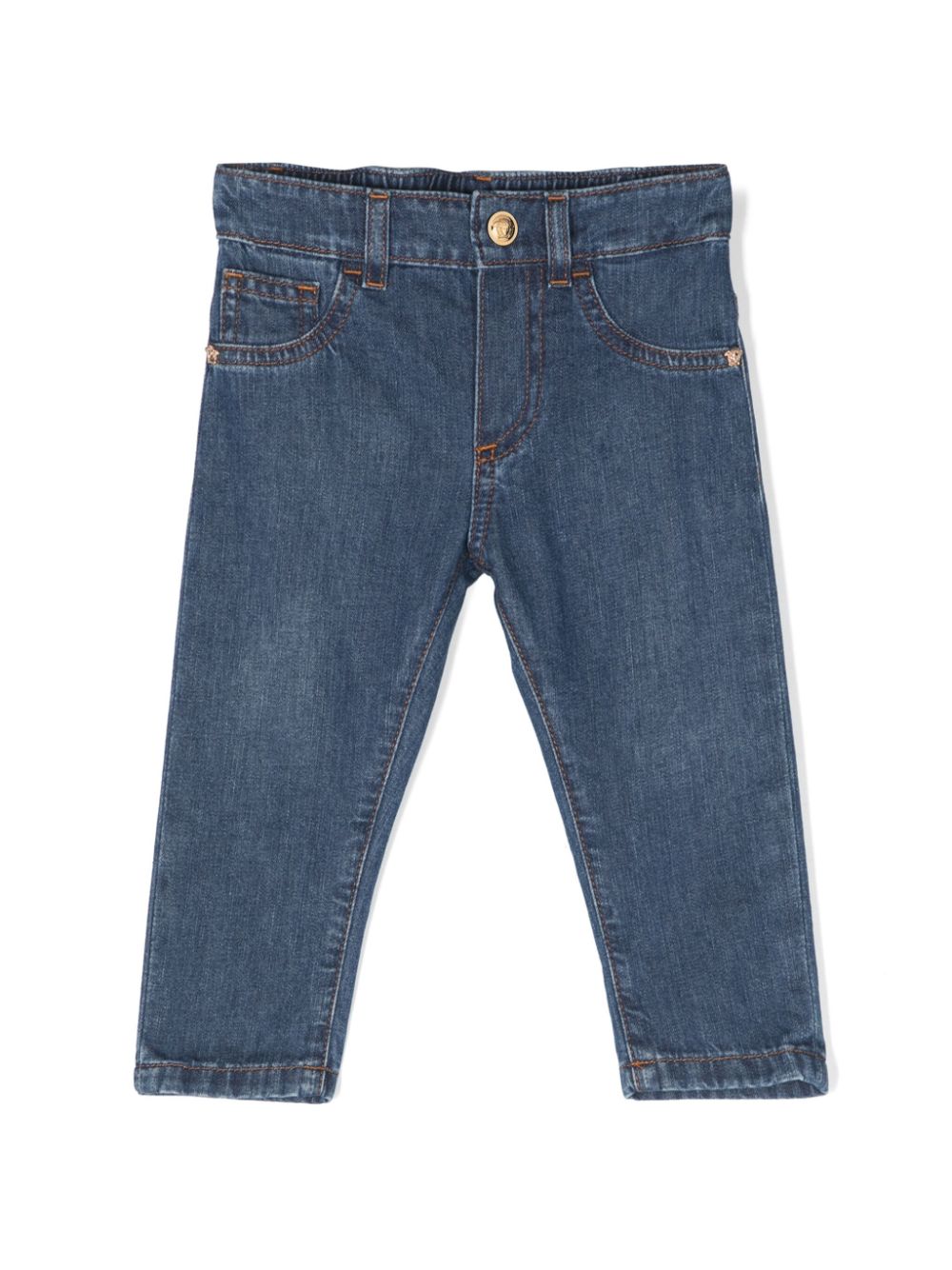 Versace Kids Jeans mit Medusa Head-Nieten - Blau von Versace Kids