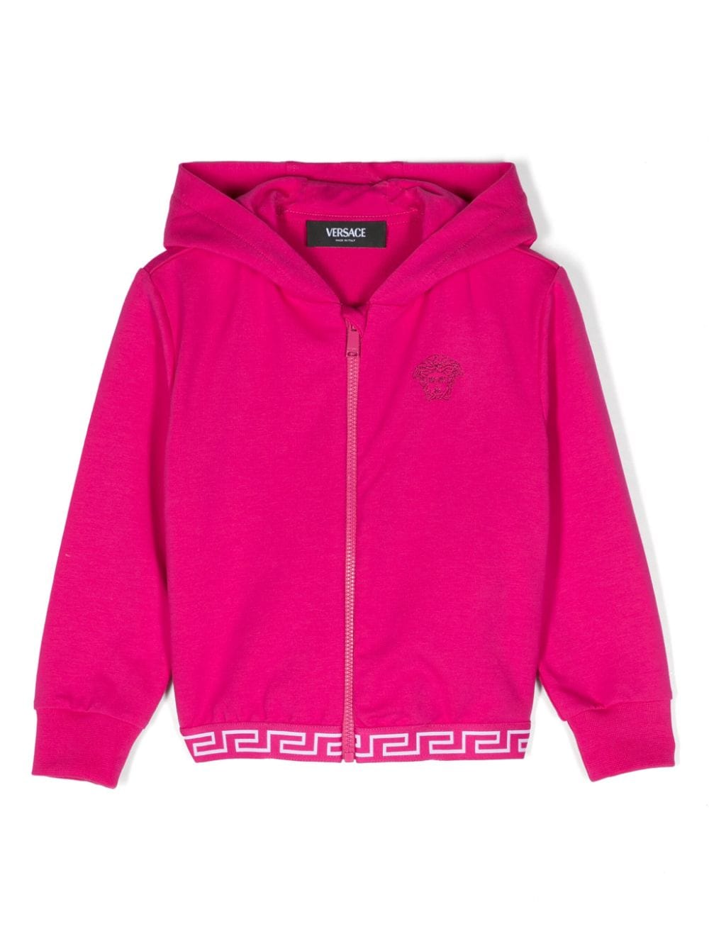 Versace Kids Kapuzenjacke mit Logo-Stickerei - Rosa von Versace Kids