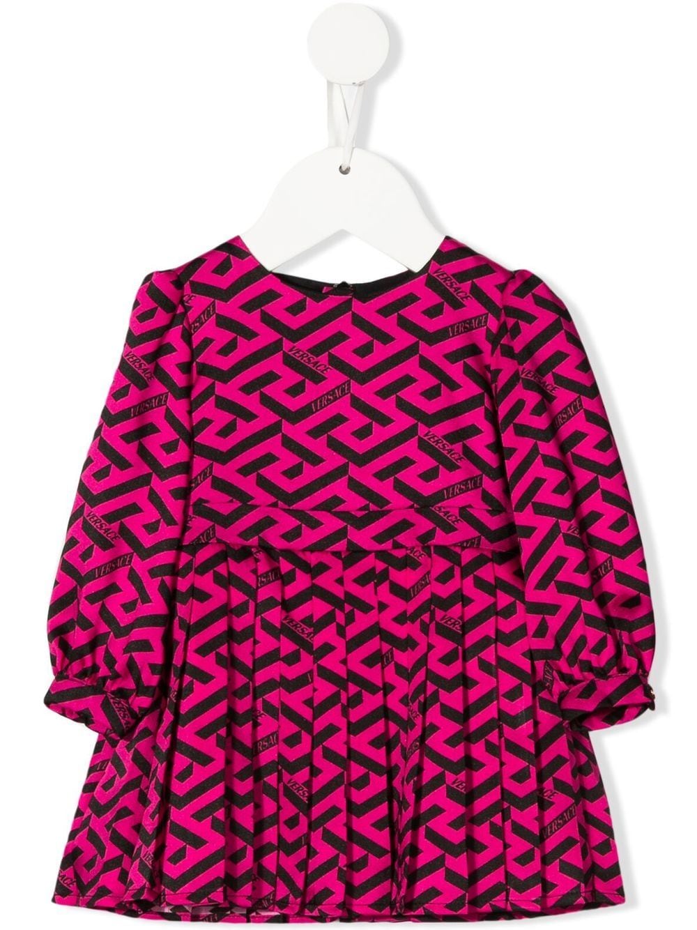 Versace Kids Kleid mit Monogrammmuster - Schwarz von Versace Kids