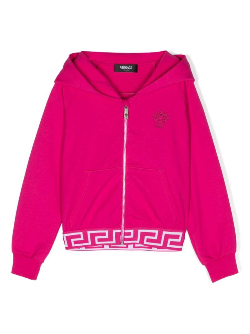 Versace Kids Kapuzenjacke mit Medusa Head-Stickerei - Rosa von Versace Kids