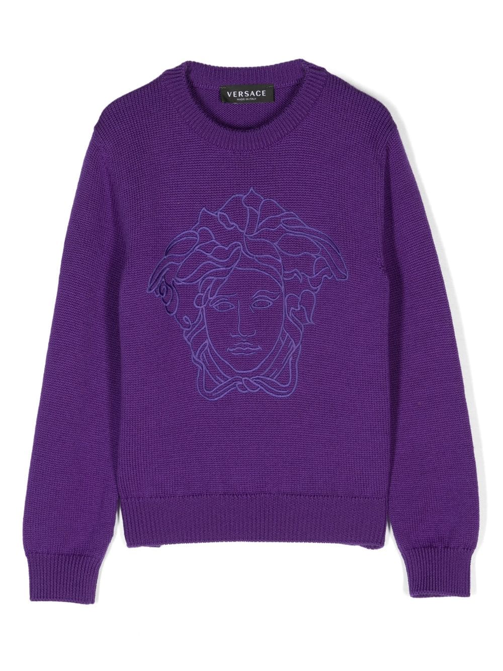 Versace Kids Pullover mit Medusa-Stickerei - Violett von Versace Kids