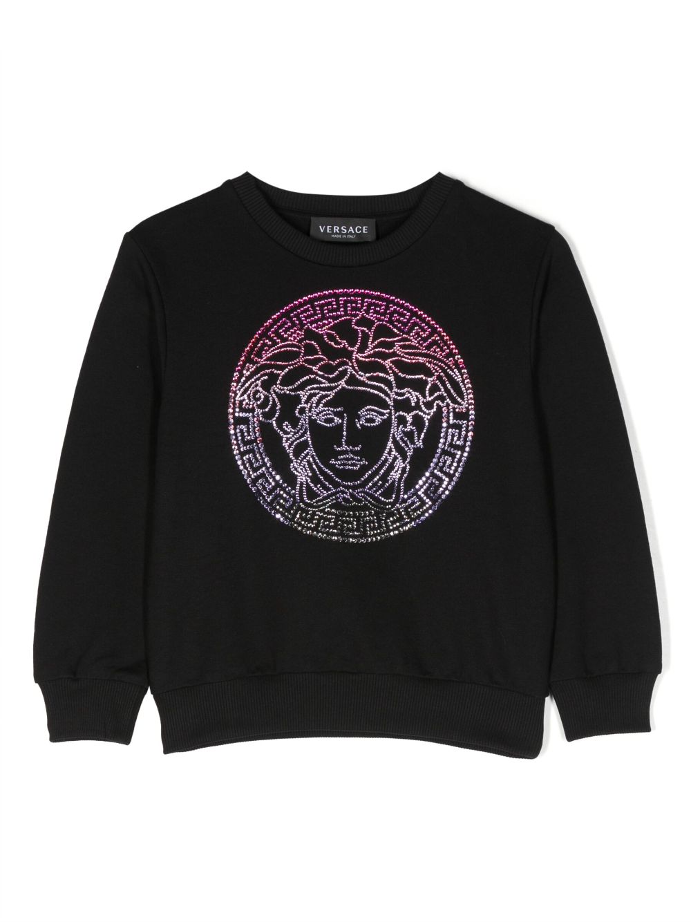 Versace Kids Sweatshirt mit Medusa-Print - Schwarz von Versace Kids