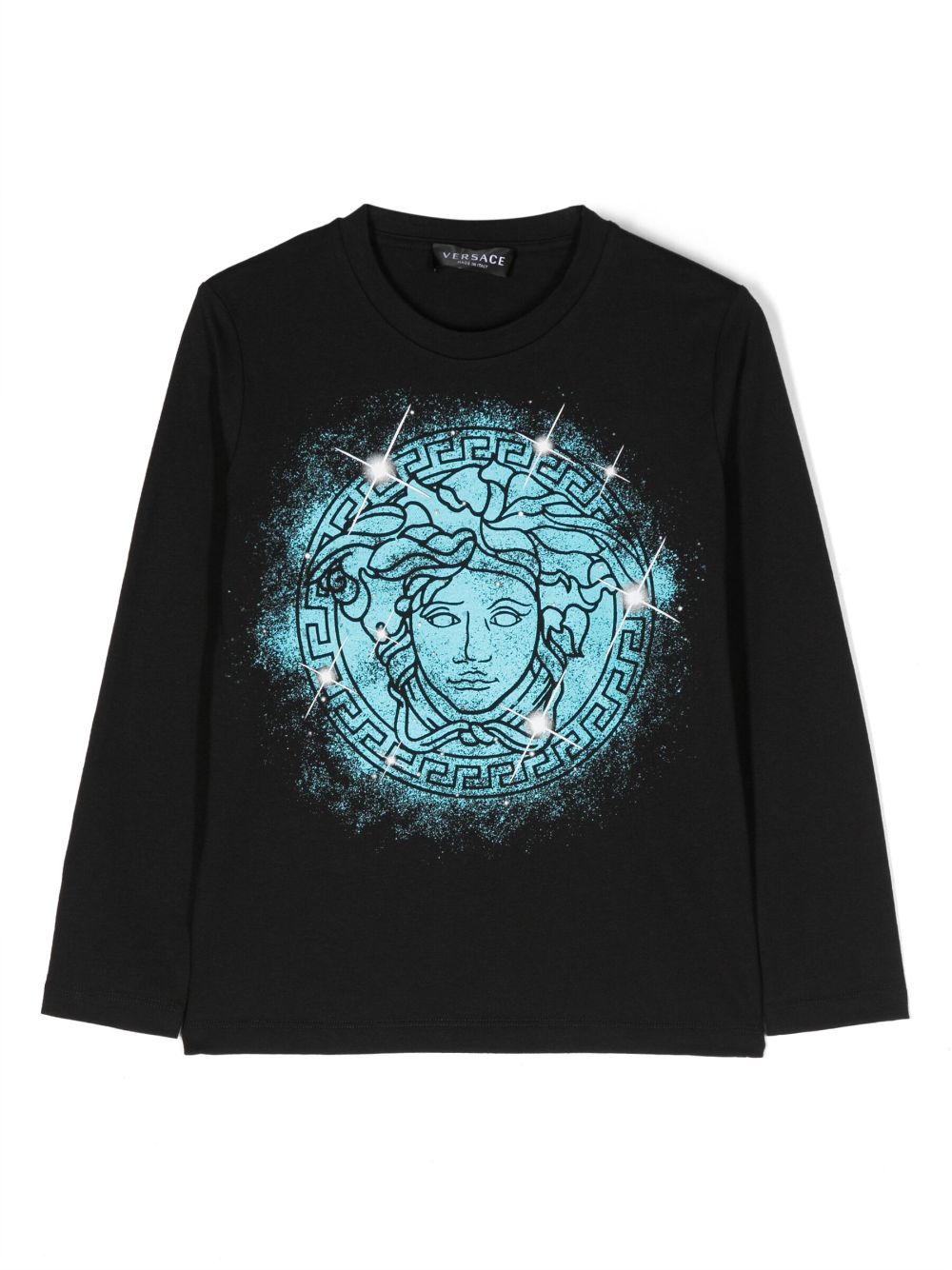 Versace Kids Langarmshirt mit Medusa-Print - Schwarz von Versace Kids