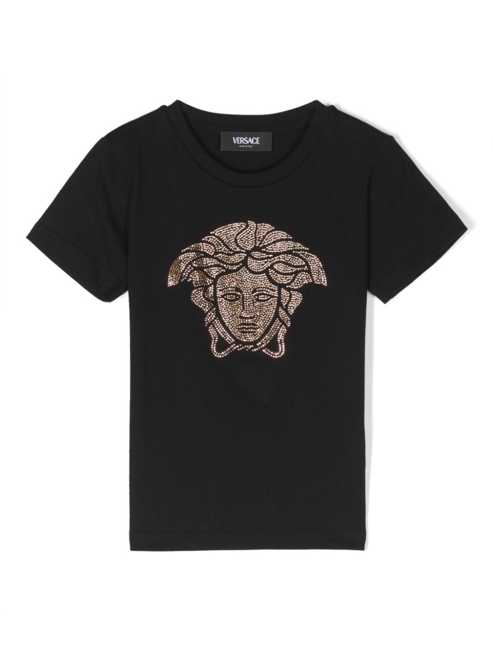 Versace Kids Medusa Head T-Shirt mit Strassverzierung - Schwarz von Versace Kids