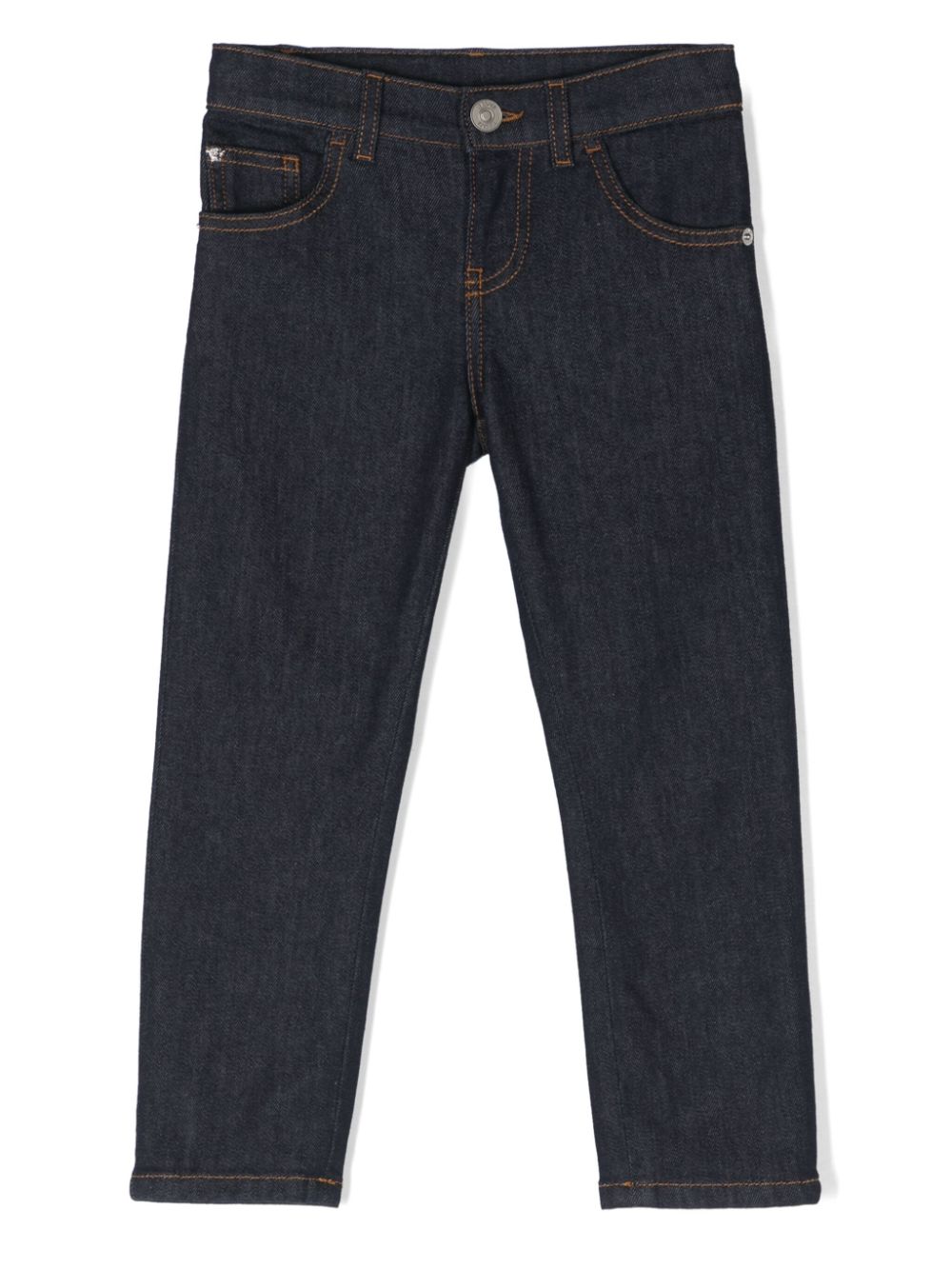 Versace Kids Slim-Fit-Jeans mit Medusa-Schild - Blau von Versace Kids