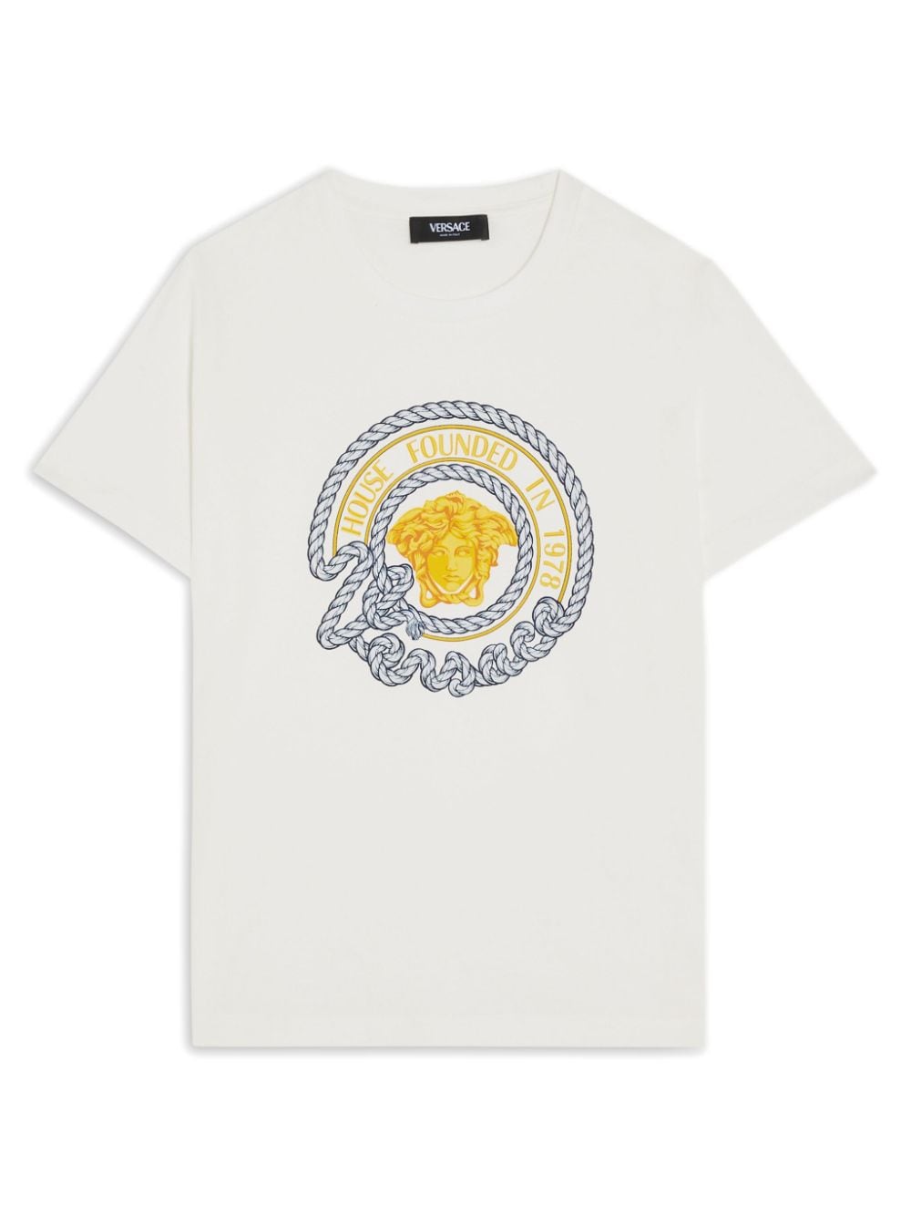 Versace Kids T-Shirt mit Medusa-Print - Weiß von Versace Kids