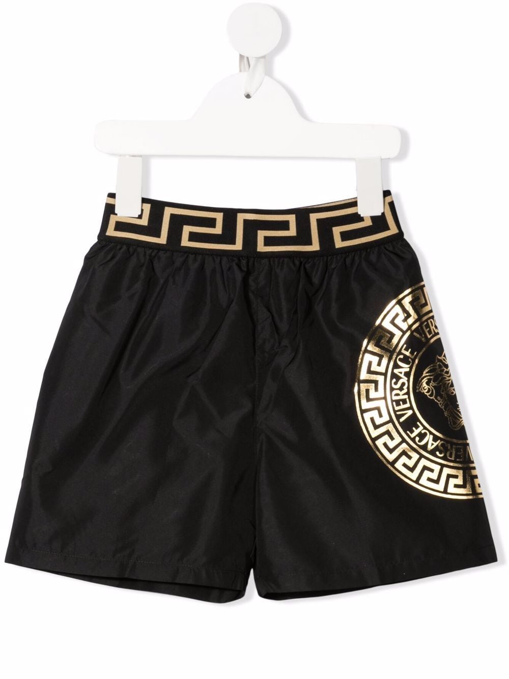 Versace Kids Badeshorts mit Medusa-Print - Schwarz von Versace Kids