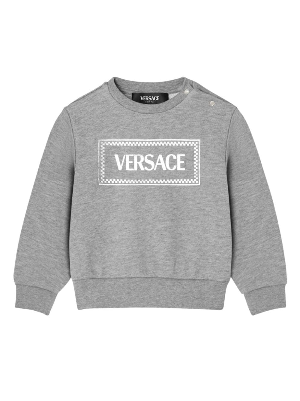 Versace Kids Meliertes Sweatshirt mit Logo-Print - Grau von Versace Kids