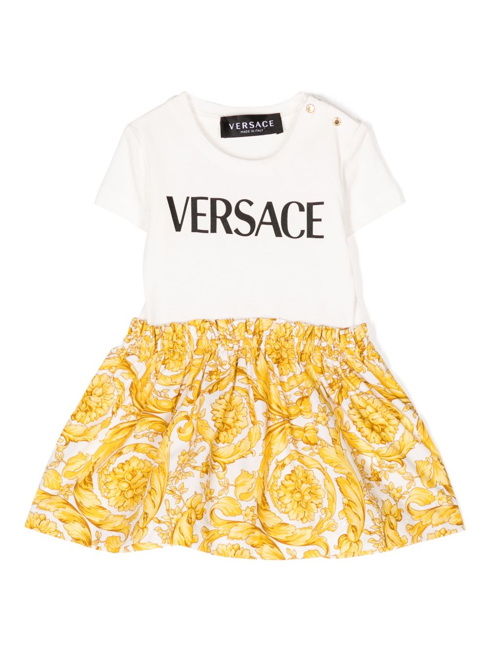 Versace Kids Minikleid mit Regalia Baroque-Print - Weiß von Versace Kids