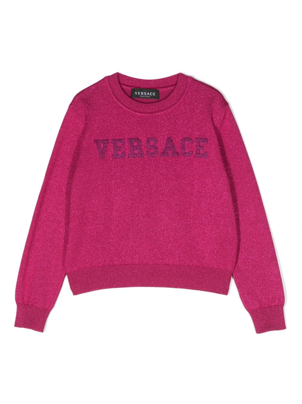 Versace Kids Pullover mit Logo-Applikation - Rosa von Versace Kids