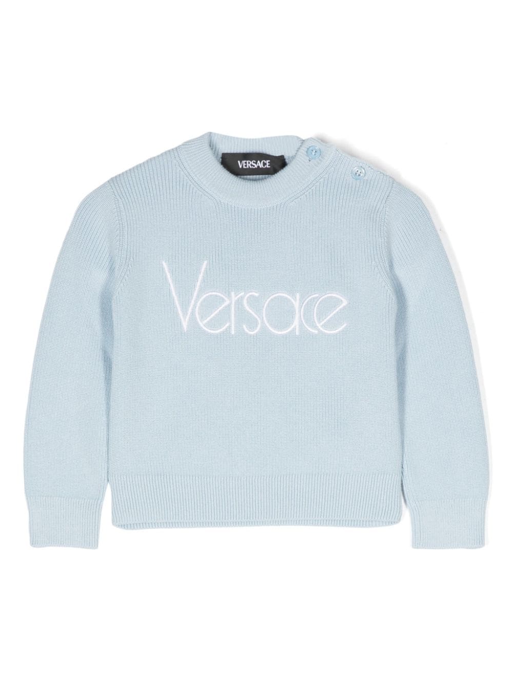 Versace Kids Pullover mit Logo-Stickerei - Blau von Versace Kids