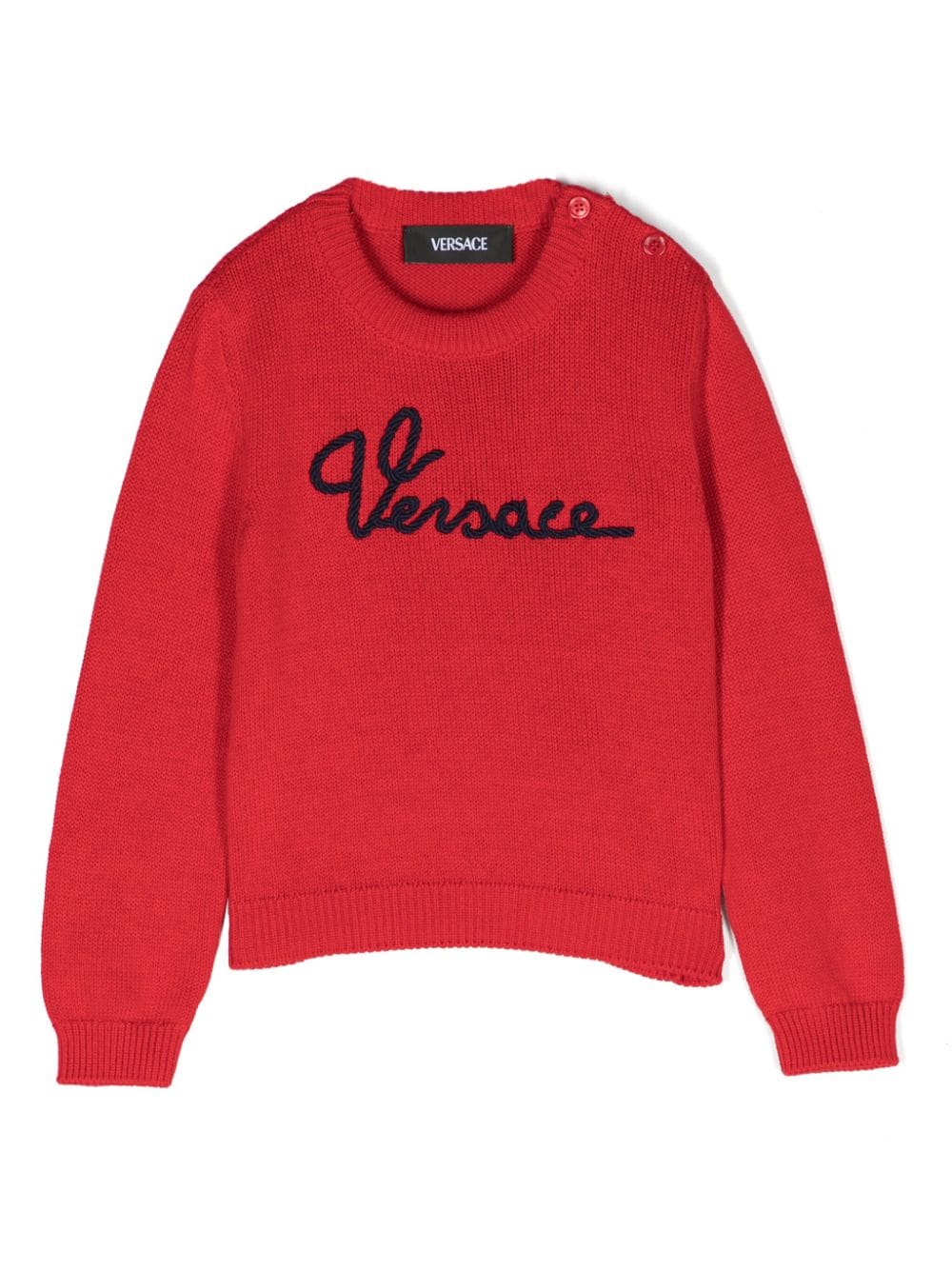 Versace Kids Pullover mit Logo-Stickerei - Rot von Versace Kids