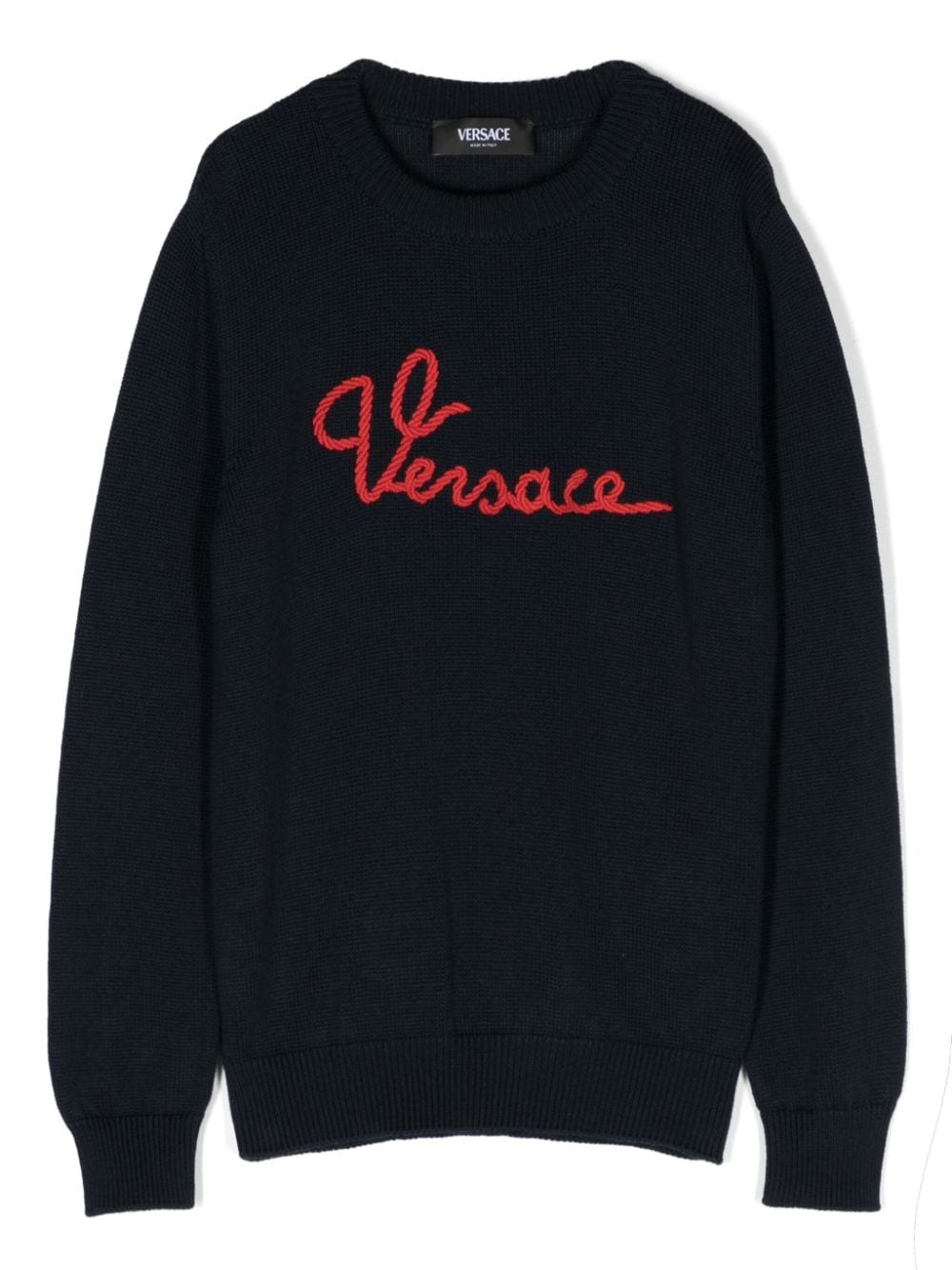 Versace Kids Pullover mit Marine-Logo - Blau von Versace Kids