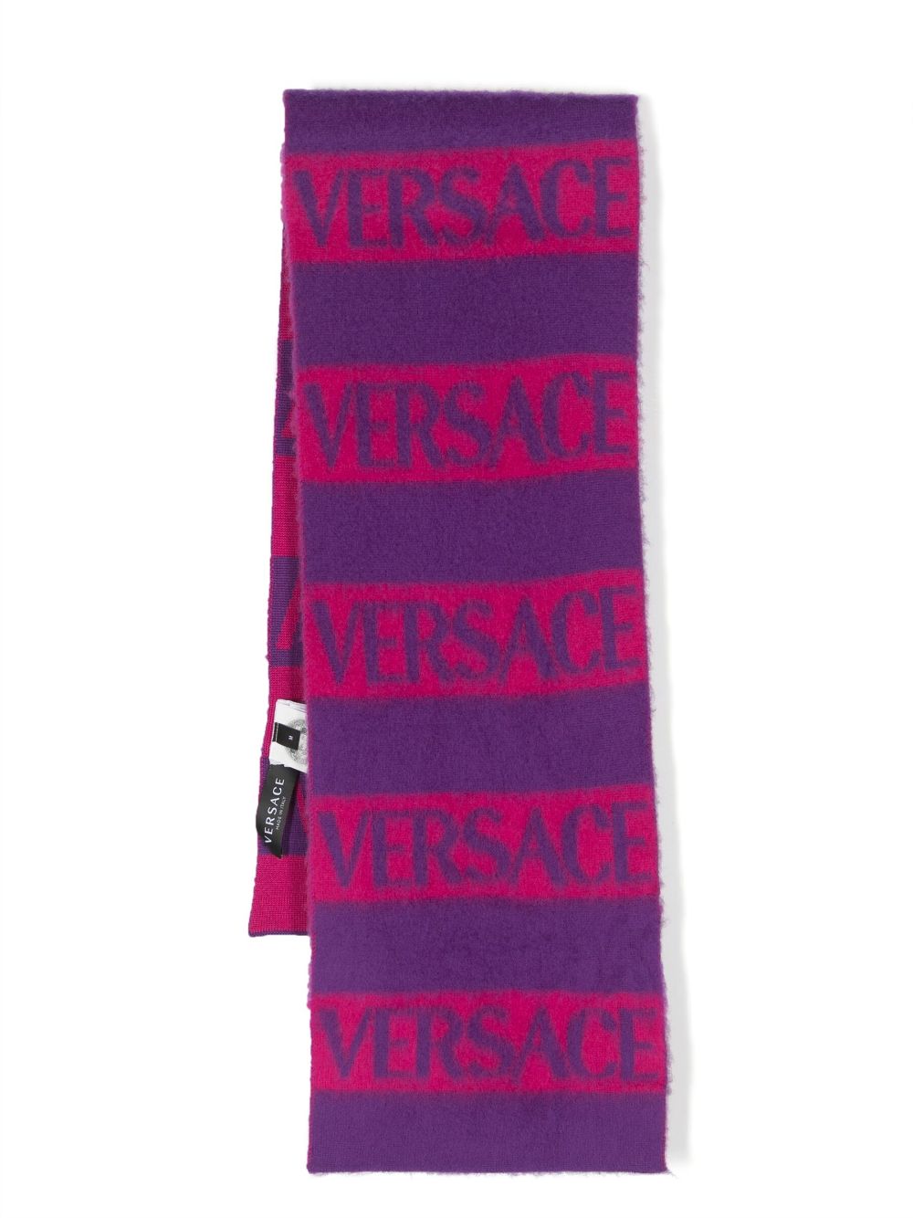 Versace Kids Schal mit Intarsien-Logo - Violett von Versace Kids
