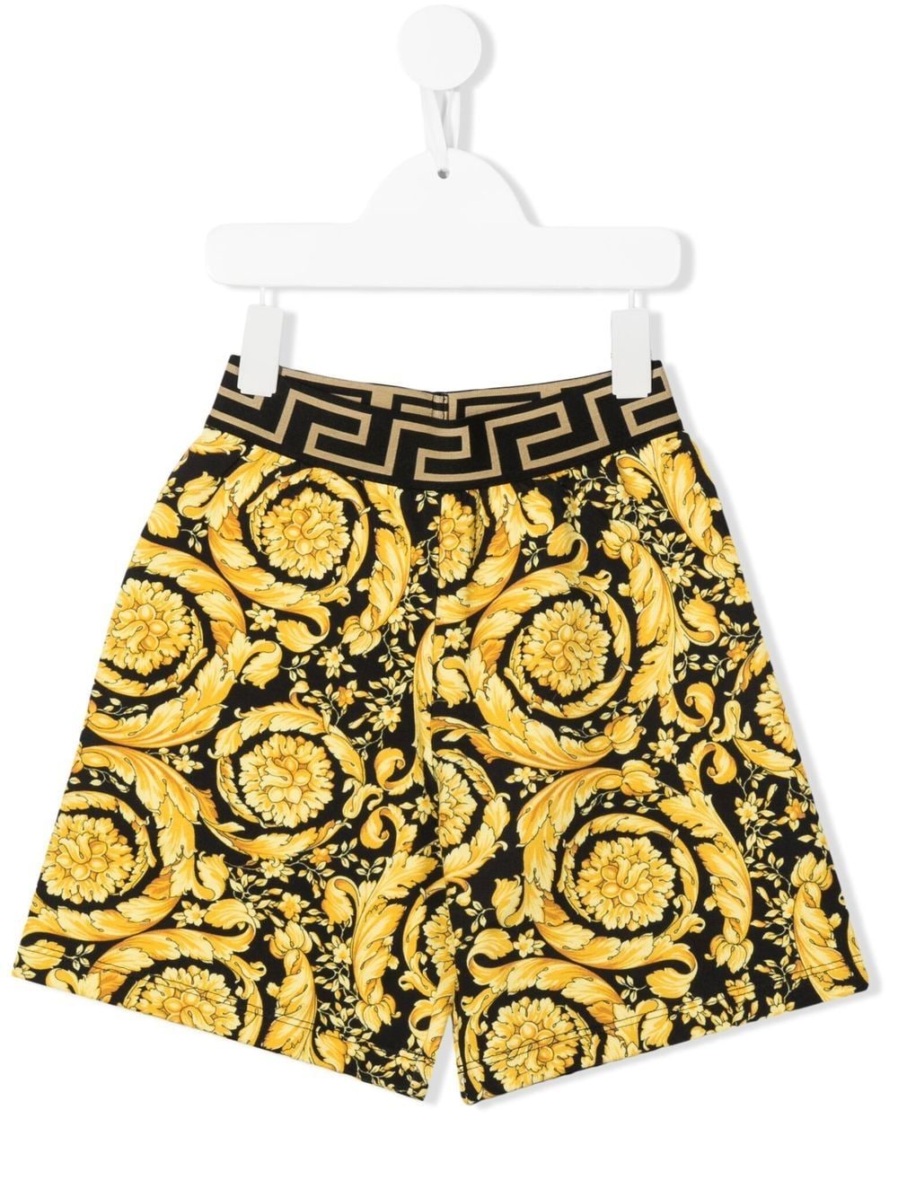 Versace Kids Shorts mit barockem Print - Schwarz von Versace Kids