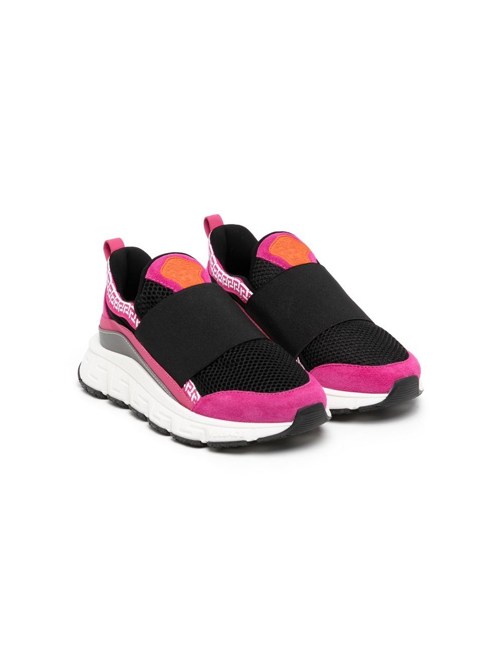 Versace Kids Sneakers in Colour-Block-Optik - Schwarz von Versace Kids