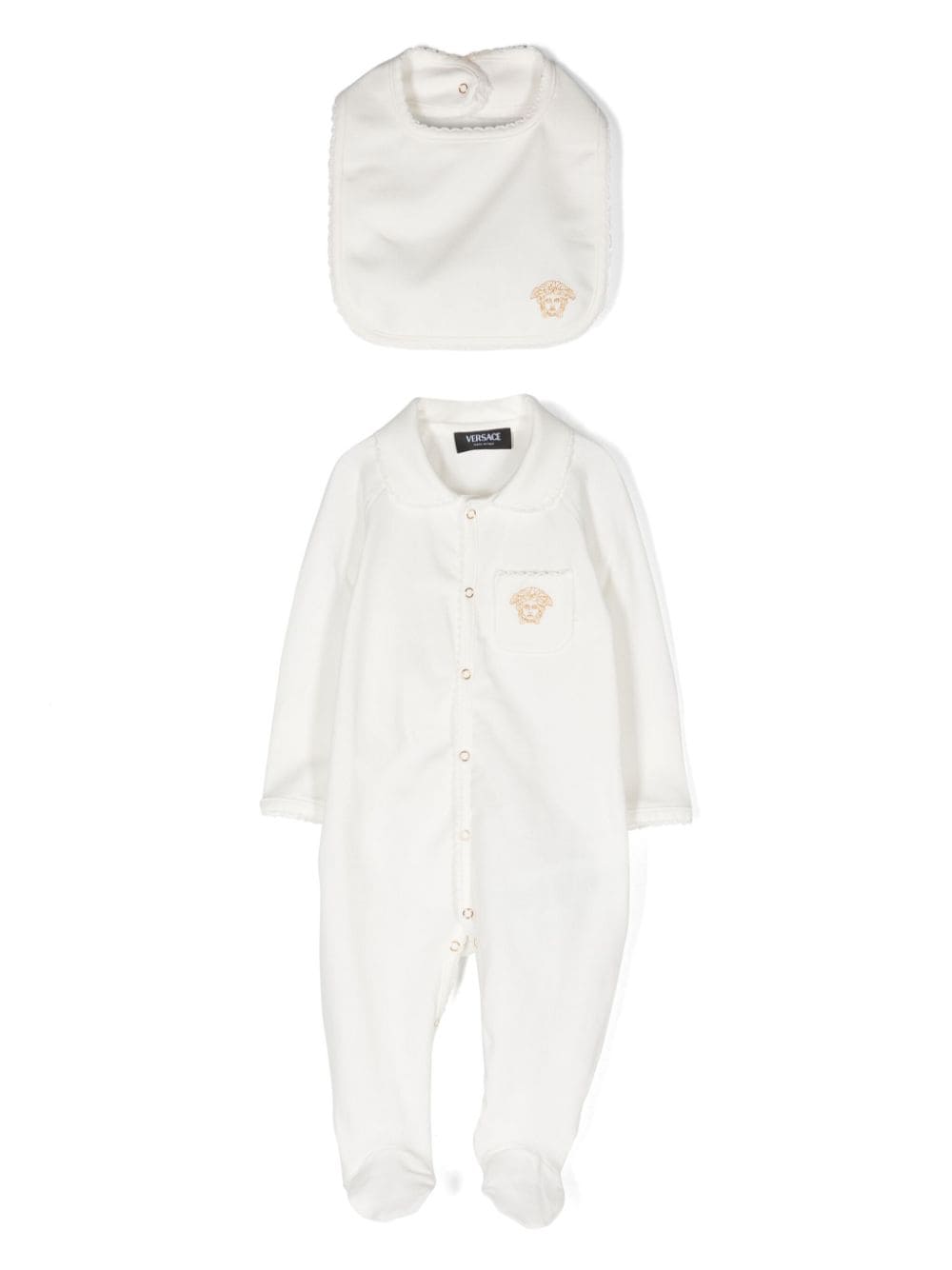 Versace Kids Strampler-Set mit Medusa-Stickerei - Weiß von Versace Kids