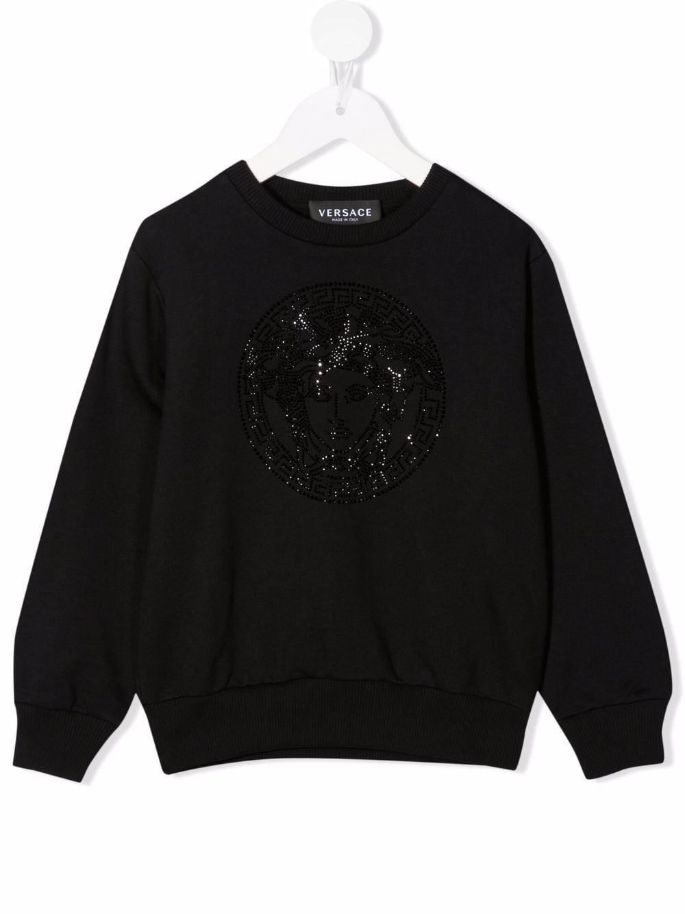 Versace Kids Sweatshirt mit Logo-Stickerei - Schwarz von Versace Kids