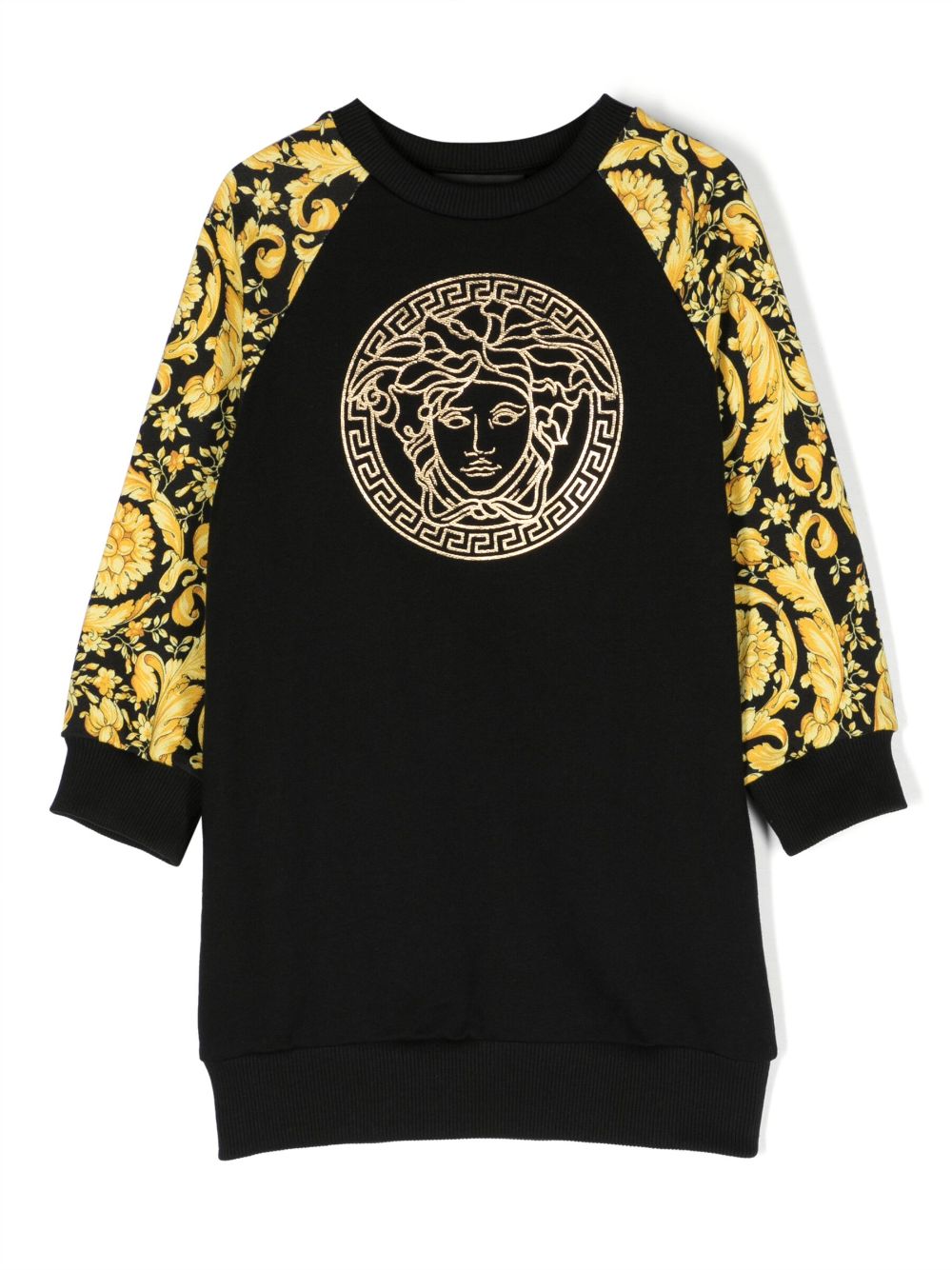 Versace Kids Sweatshirtkleid mit "Barocco"-Print - Schwarz von Versace Kids