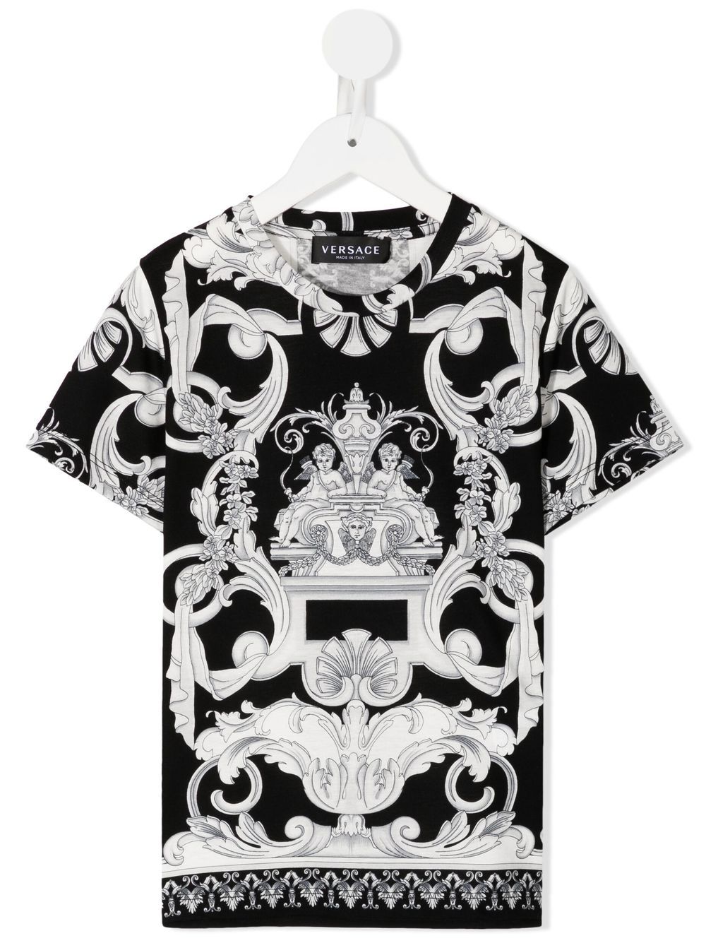 Versace Kids T-Shirt mit Barock-Print - Schwarz von Versace Kids