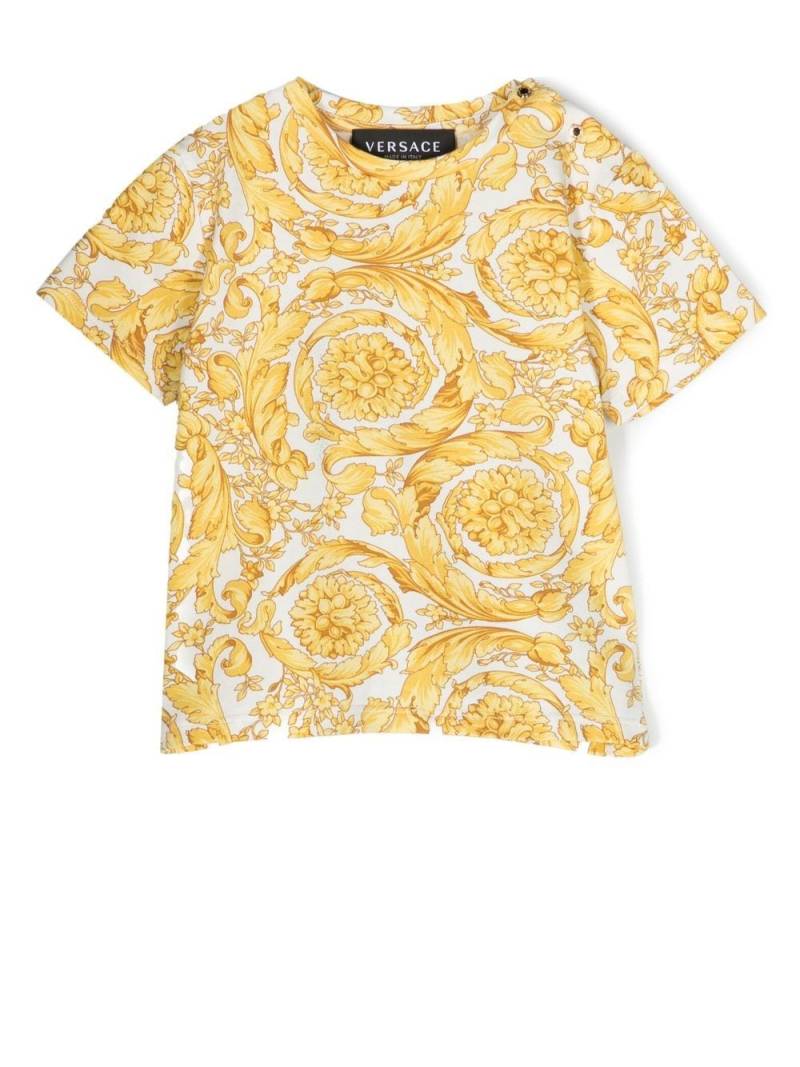 Versace Kids T-Shirt mit Barockmuster - Gelb von Versace Kids