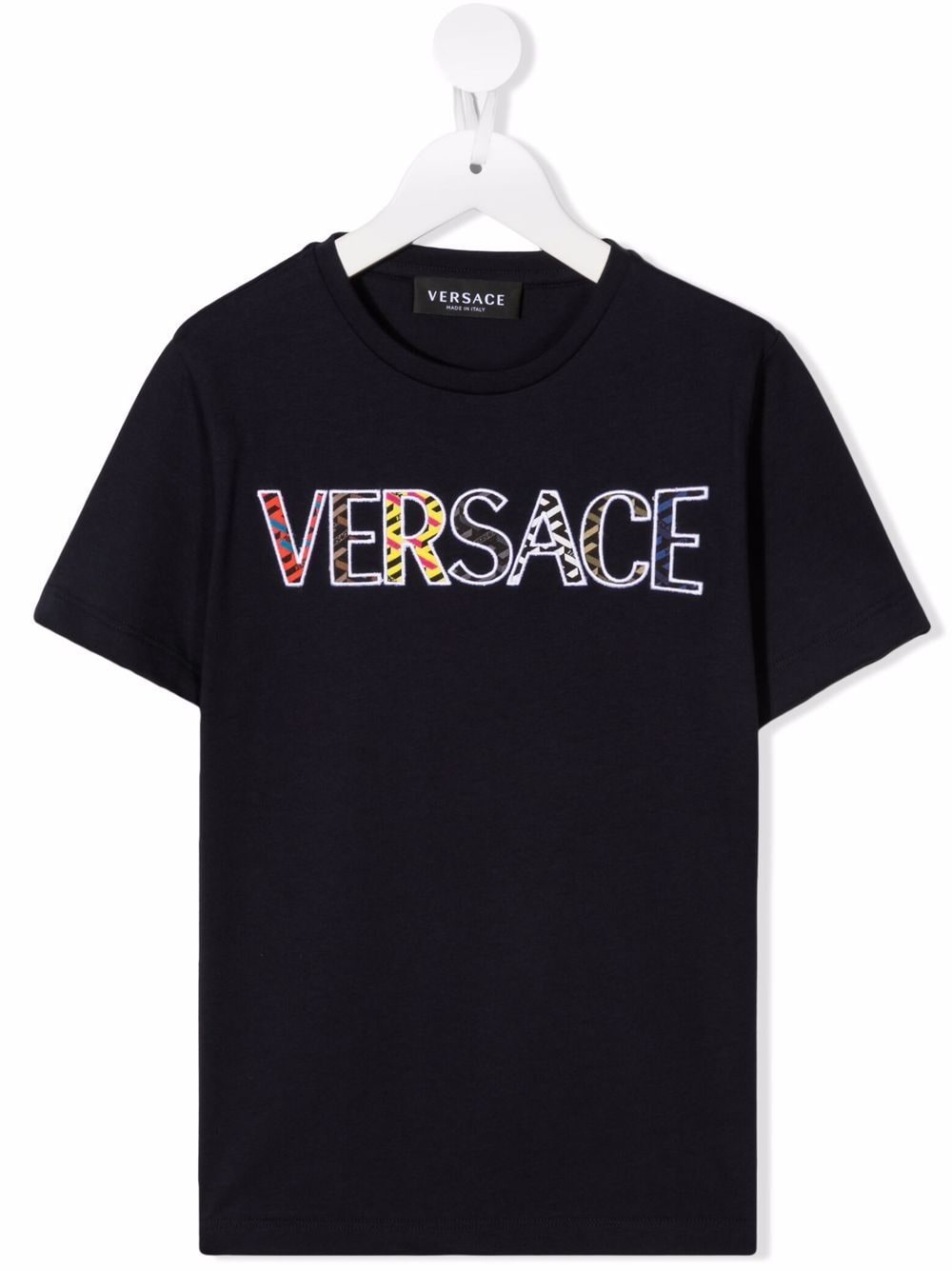 Versace Kids T-Shirt mit Logo-Applikation - Blau von Versace Kids